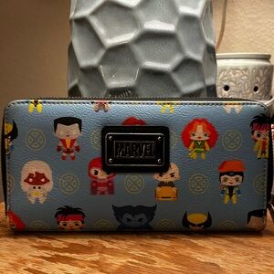Loungefly Marvel Character Wallet in Light Blue